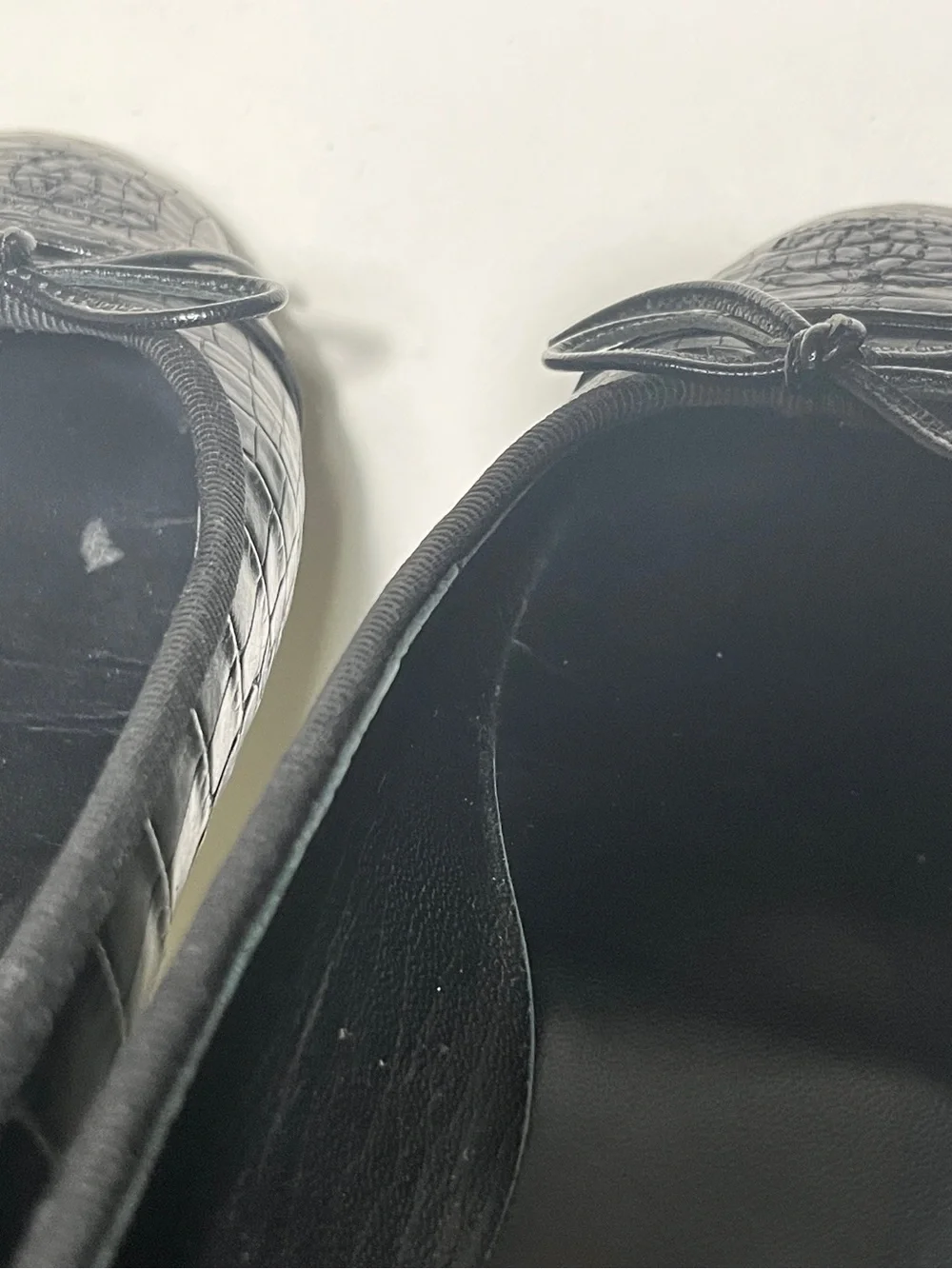 Chanel Black Exotic Crocodile Leather Ballet Flats